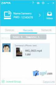Zapya File transfer tool